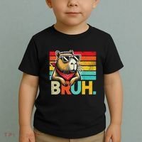 Capybara Bruh Funny Graphic Funny Capybara Toddler T-Shirt thumb 2