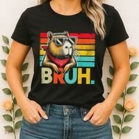 Capybara Bruh Funny Graphic Funny Capybara Women's T-Shirt thumb 2