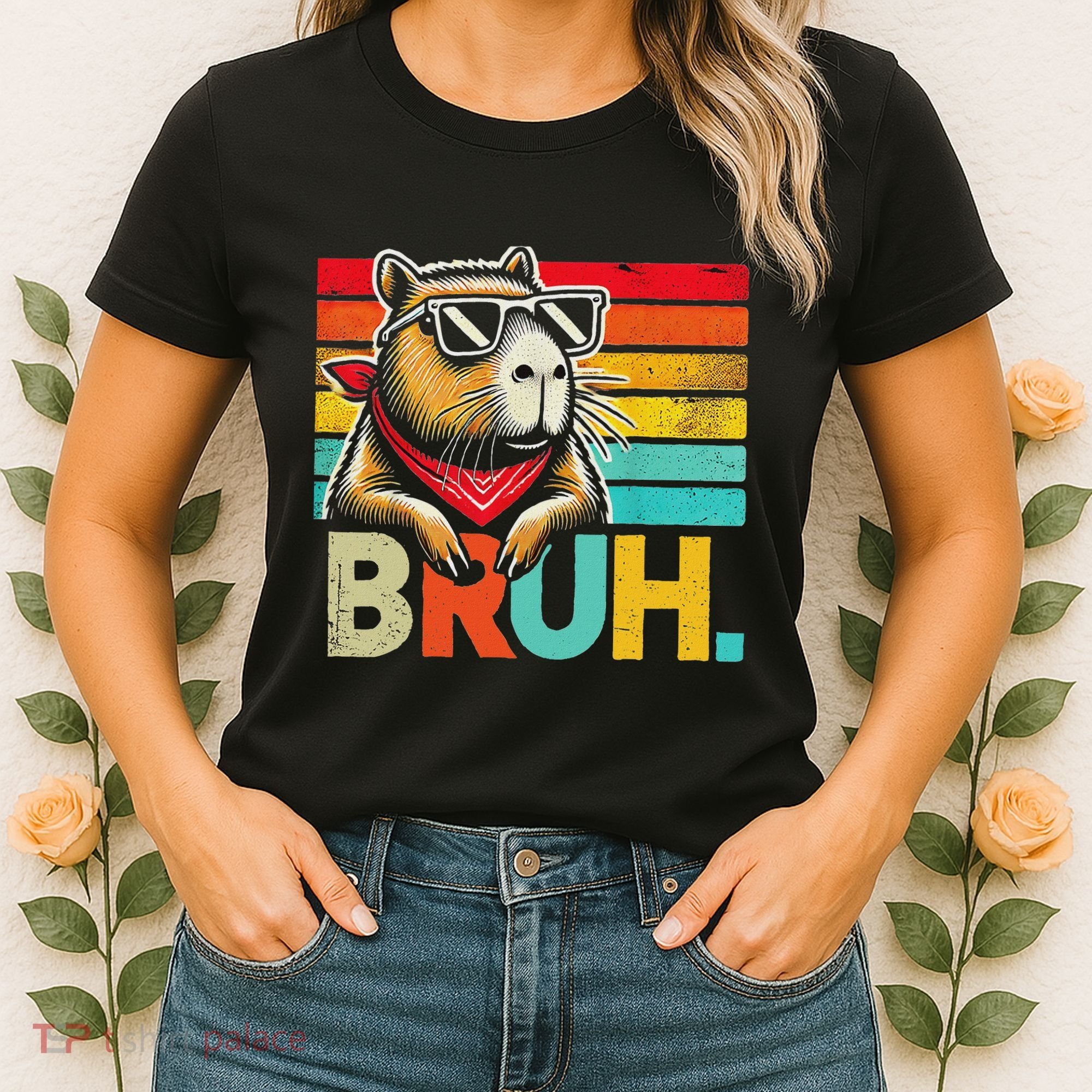 Capybara Bruh Funny Graphic Funny Capybara Women's T-Shirt