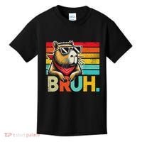 Capybara Bruh Funny Graphic Funny Capybara Kids T-Shirt thumb 0