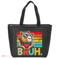 Capybara Bruh Funny Graphic Funny Capybara Tote Bag thumb 0