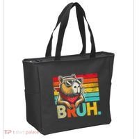 Capybara Bruh Funny Graphic Funny Capybara Tote Bag thumb 2