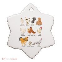 Chicken Breeds Farm Animals Day Support Local Farmer Ceramic Ornament thumb 0