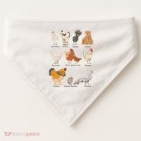 Chicken Breeds Farm Animals Day Support Local Farmer USA-Made Doggie Bandana thumb 0