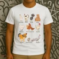 Chicken Breeds Farm Animals Day Support Local Farmer T-Shirt thumb 3
