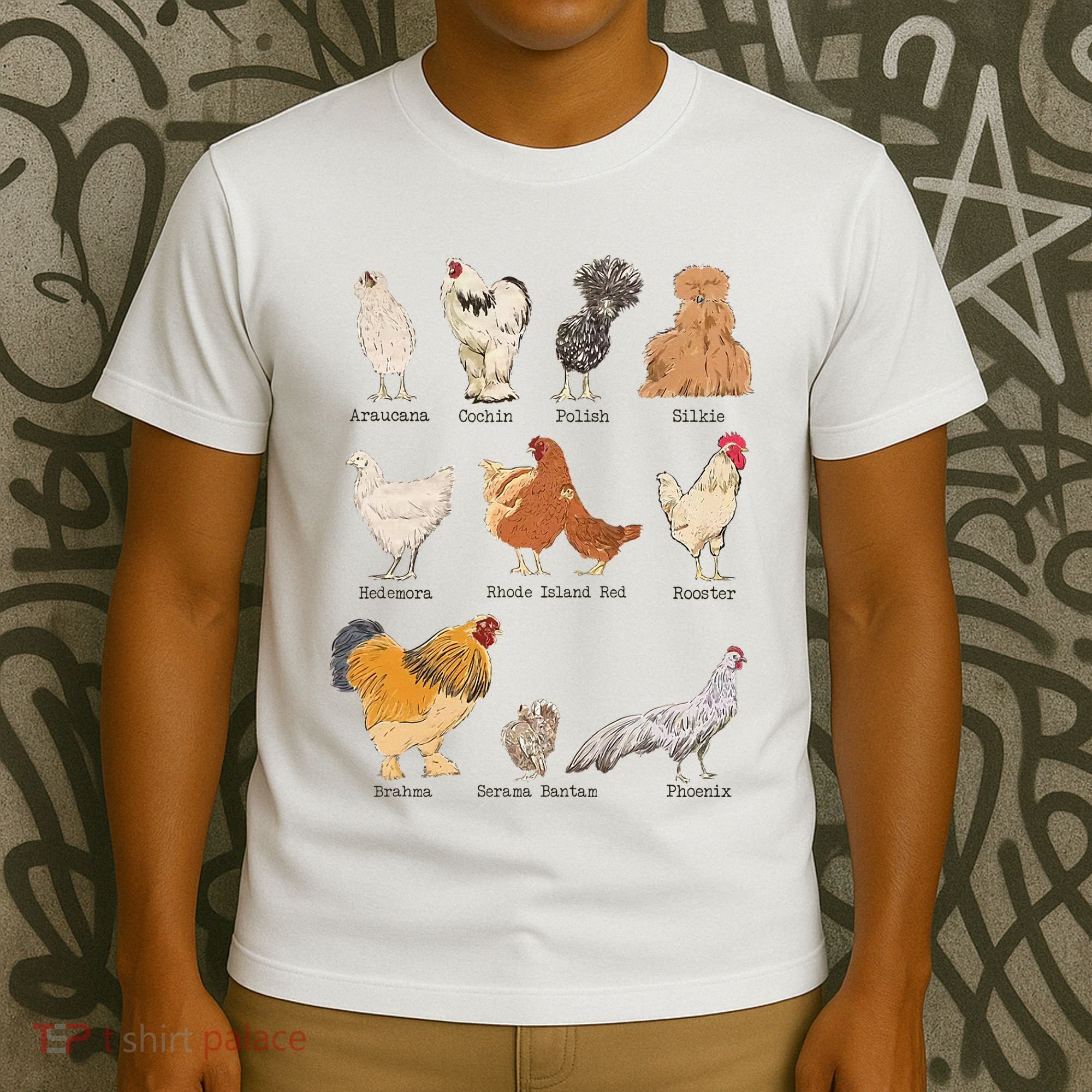 Chicken Breeds Farm Animals Day Support Local Farmer T-Shirt