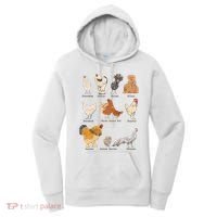Chicken Breeds Farm Animals Day Support Local Farmer Women's Hoodie thumb 0