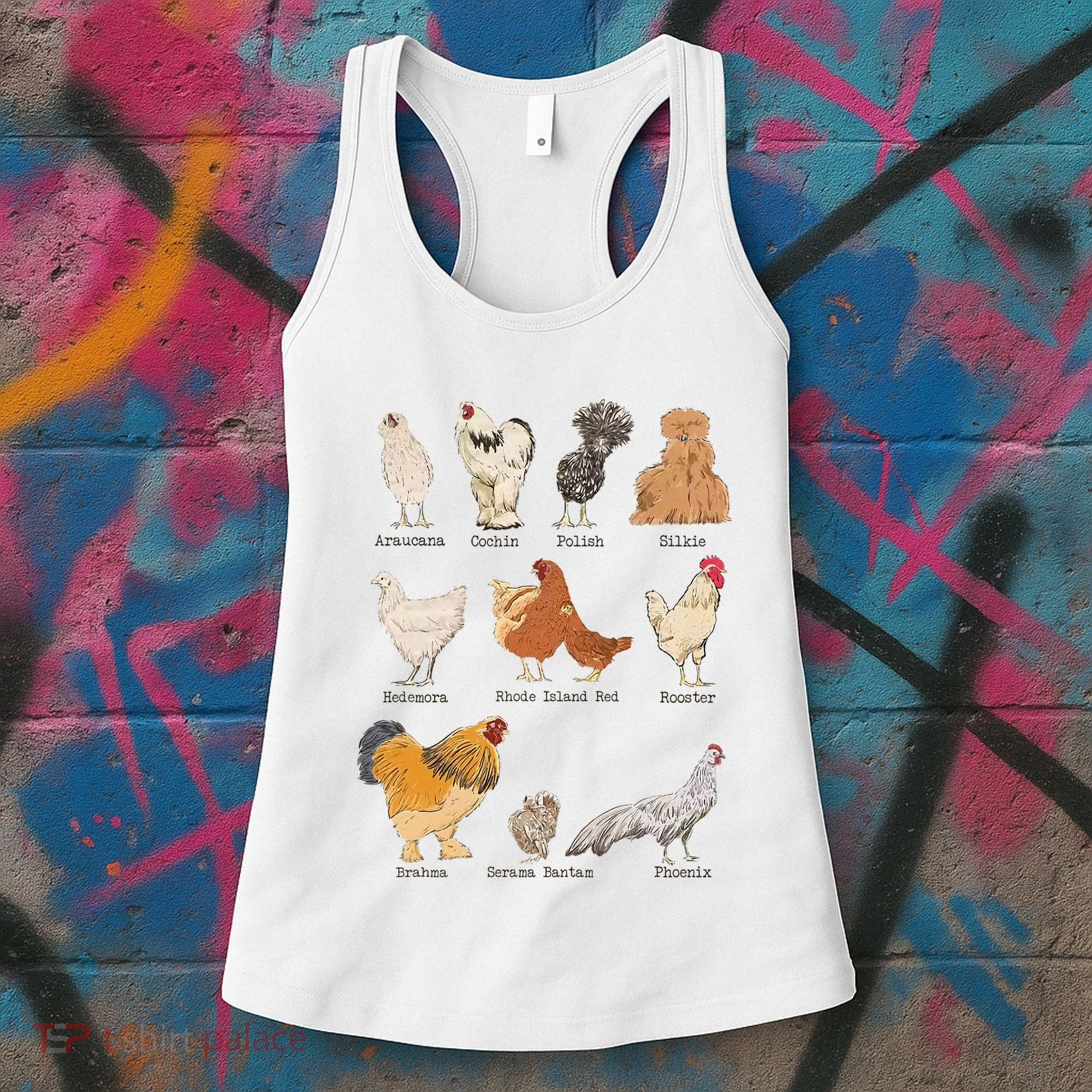 Chicken Breeds Farm Animals Day Support Local Farmer Women's Tank Top