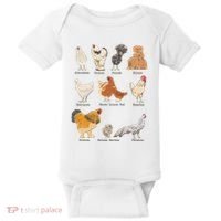 Chicken Breeds Farm Animals Day Support Local Farmer Baby Bodysuit thumb 0