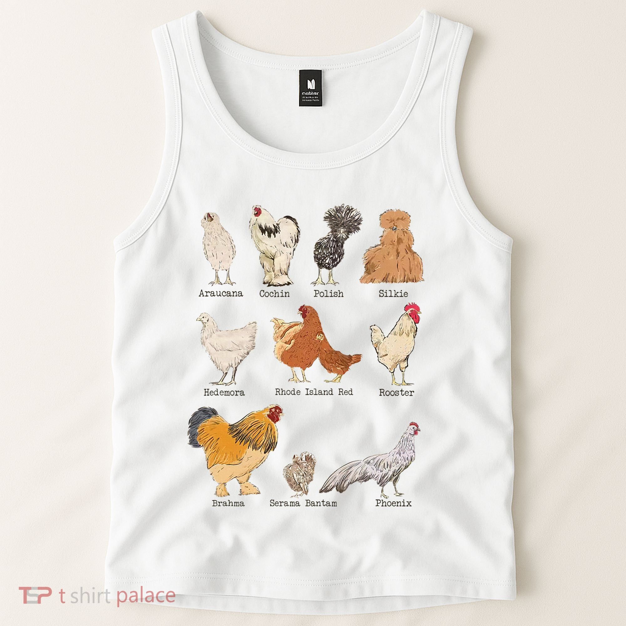 Chicken Breeds Farm Animals Day Support Local Farmer Tank Top