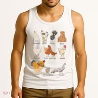 Chicken Breeds Farm Animals Day Support Local Farmer Tank Top thumb 3