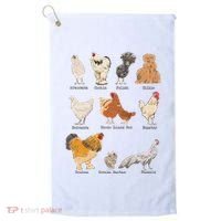 Chicken Breeds Farm Animals Day Support Local Farmer Golf Towel thumb 0