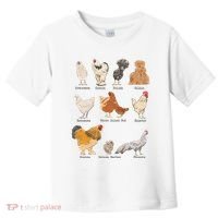 Chicken Breeds Farm Animals Day Support Local Farmer Toddler T-Shirt thumb 0