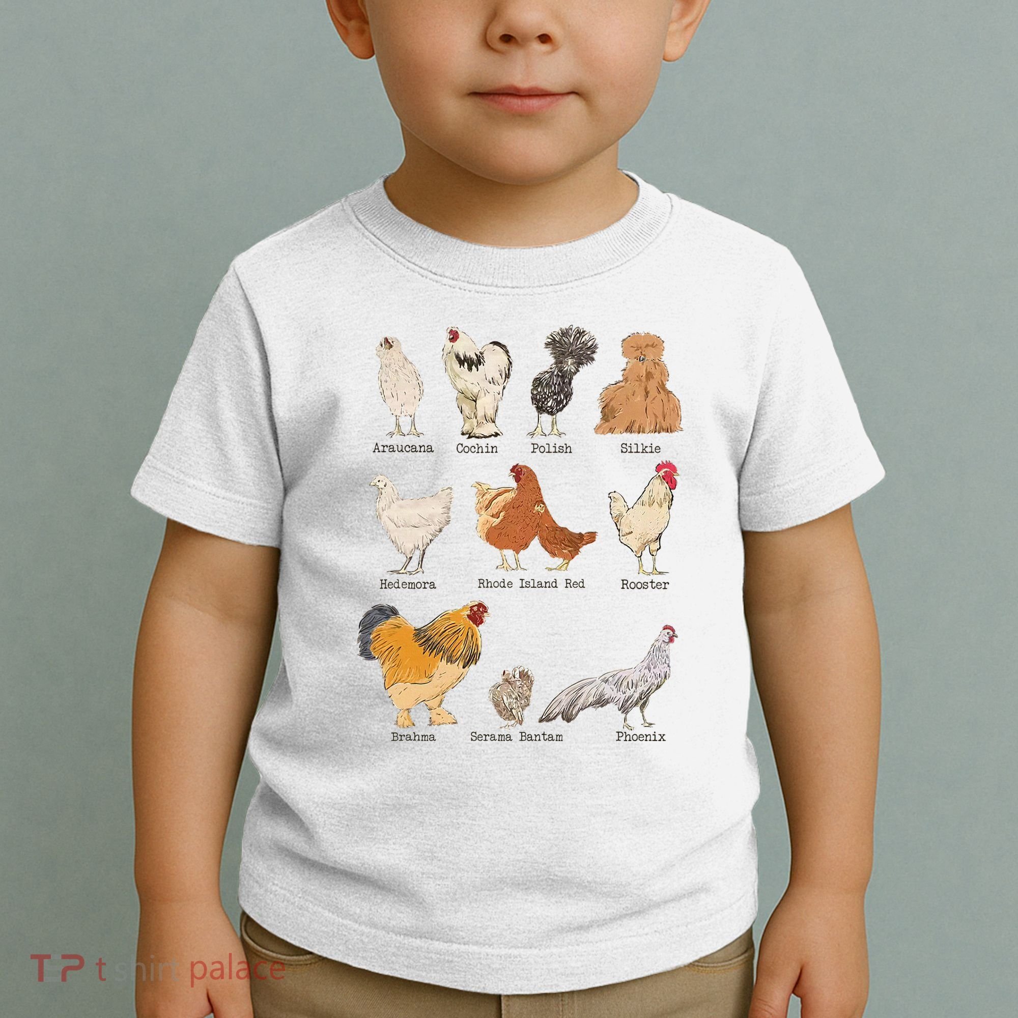 Chicken Breeds Farm Animals Day Support Local Farmer Toddler T-Shirt