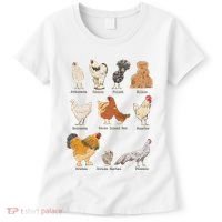 Chicken Breeds Farm Animals Day Support Local Farmer Women's T-Shirt thumb 0