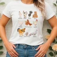 Chicken Breeds Farm Animals Day Support Local Farmer Women's T-Shirt thumb 2
