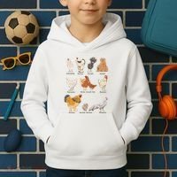 Chicken Breeds Farm Animals Day Support Local Farmer Kids Hoodie thumb 2