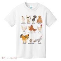 Chicken Breeds Farm Animals Day Support Local Farmer Kids T-Shirt thumb 0