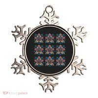Cute Boho Floral Grid Stylized Flower Graphic Ornament thumb 0
