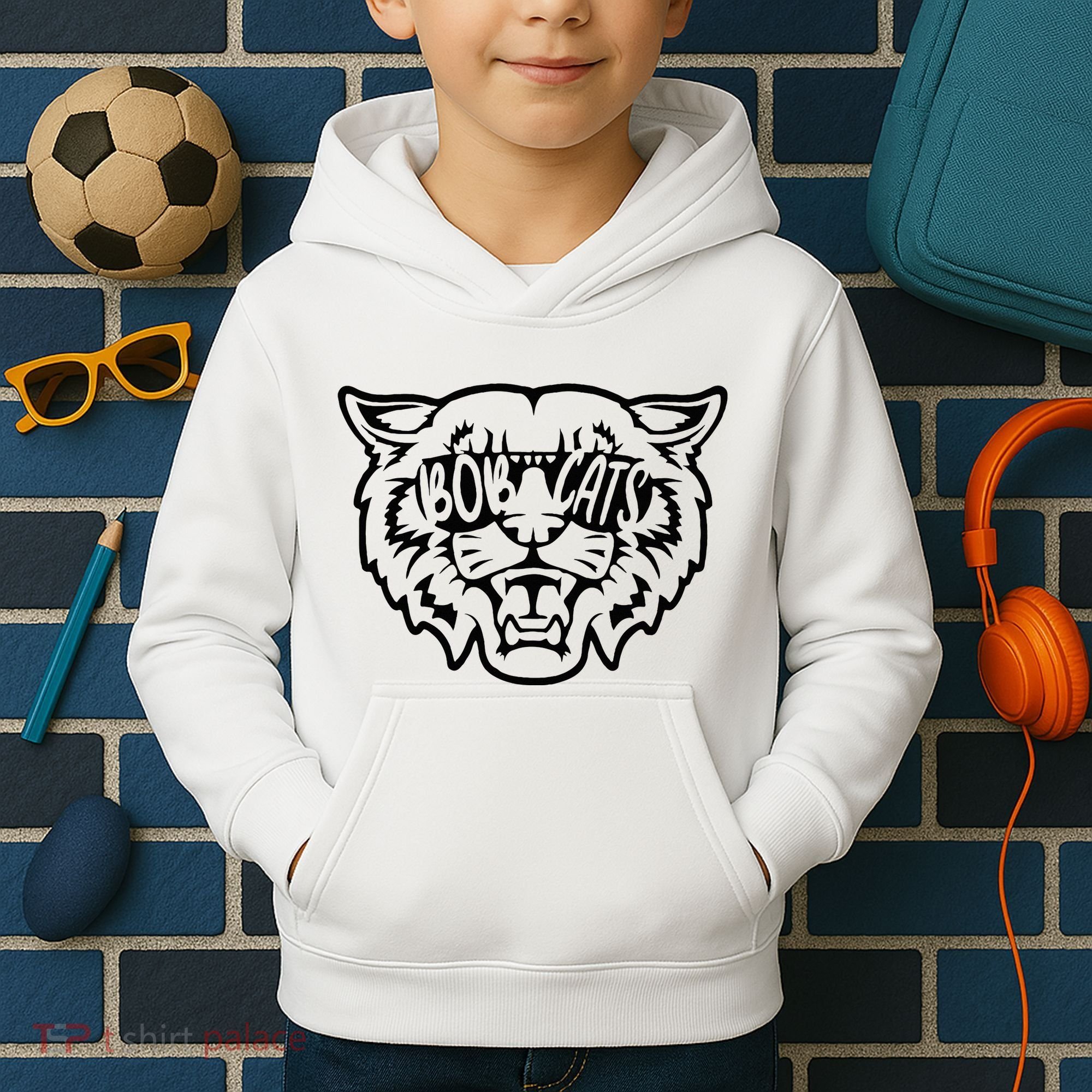 Cool Bobcat For Bobcats Sunglasses Kids Hoodie