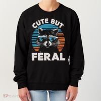 Cute But Feral Raccoon In Sunglasses Women's Sweatshirt thumb 0