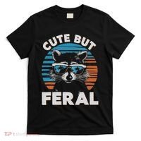 Cute But Feral Raccoon In Sunglasses T-Shirt thumb 0