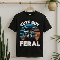 Cute But Feral Raccoon In Sunglasses T-Shirt thumb 2
