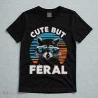 Cute But Feral Raccoon In Sunglasses T-Shirt thumb 5