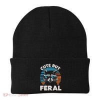 Cute But Feral Raccoon In Sunglasses Beanie thumb 0