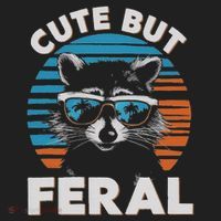 Cute But Feral Raccoon In Sunglasses Beanie thumb 2