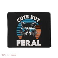 Cute But Feral Raccoon In Sunglasses Mousepad thumb 0