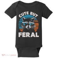 Cute But Feral Raccoon In Sunglasses Baby Bodysuit thumb 0