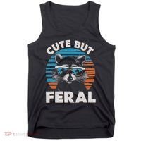 Cute But Feral Raccoon In Sunglasses Tank Top thumb 0