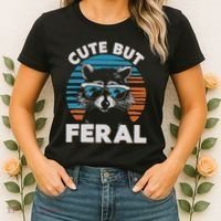 Cute But Feral Raccoon In Sunglasses Women's T-Shirt thumb 2