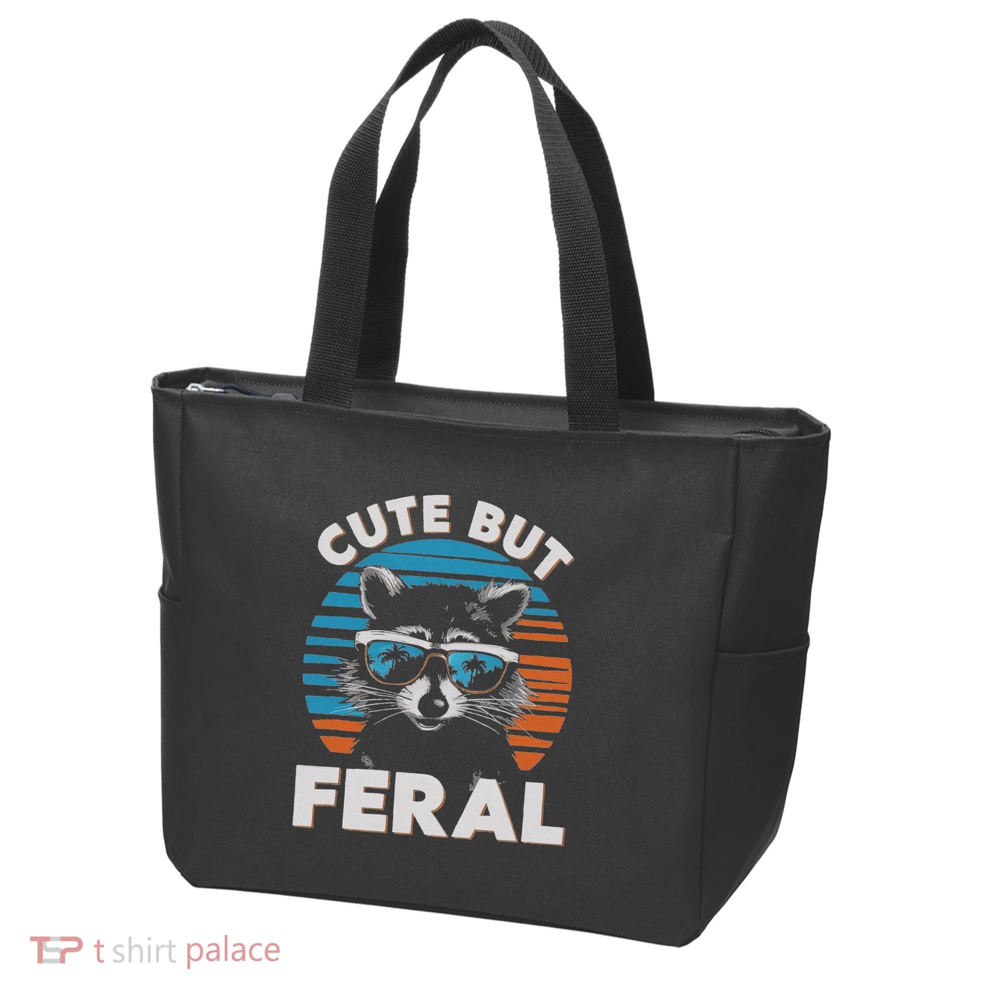 Cute But Feral Raccoon In Sunglasses Tote Bag