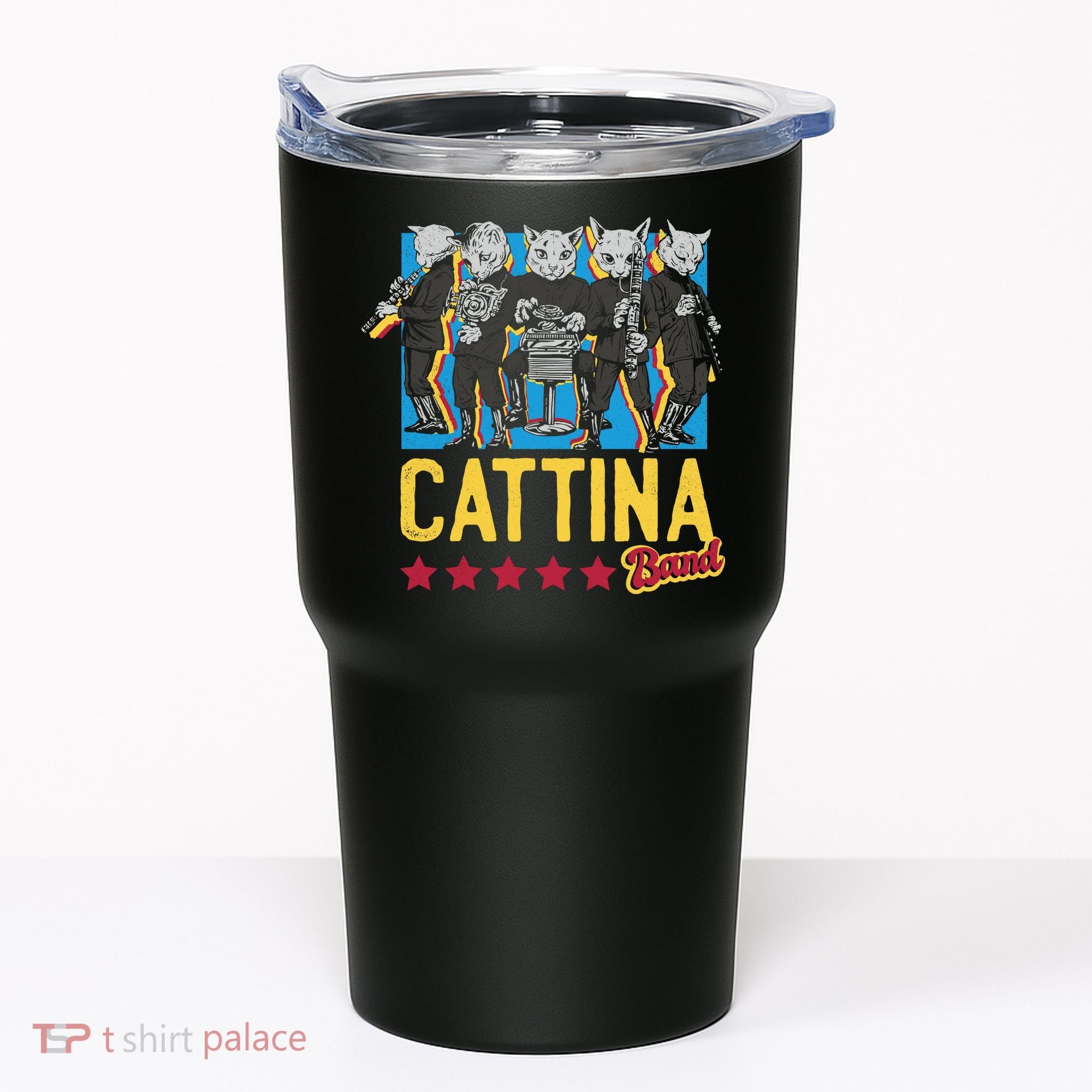 Cattina Band Funny Music Cats Tumbler