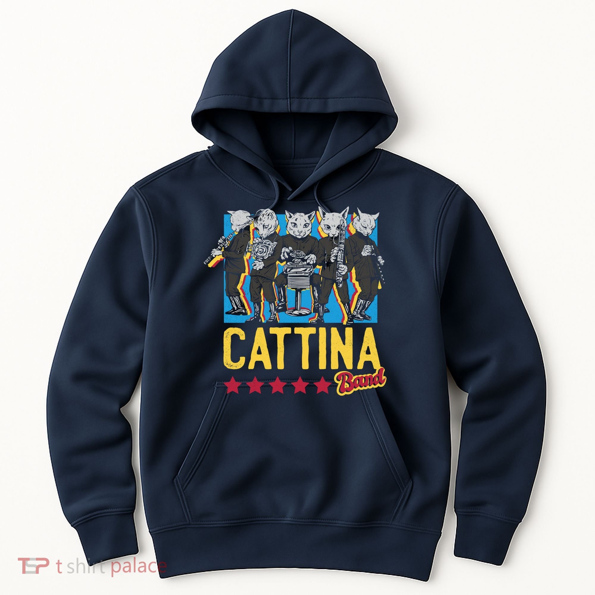 Cattina Band Funny Music Cats Hoodie