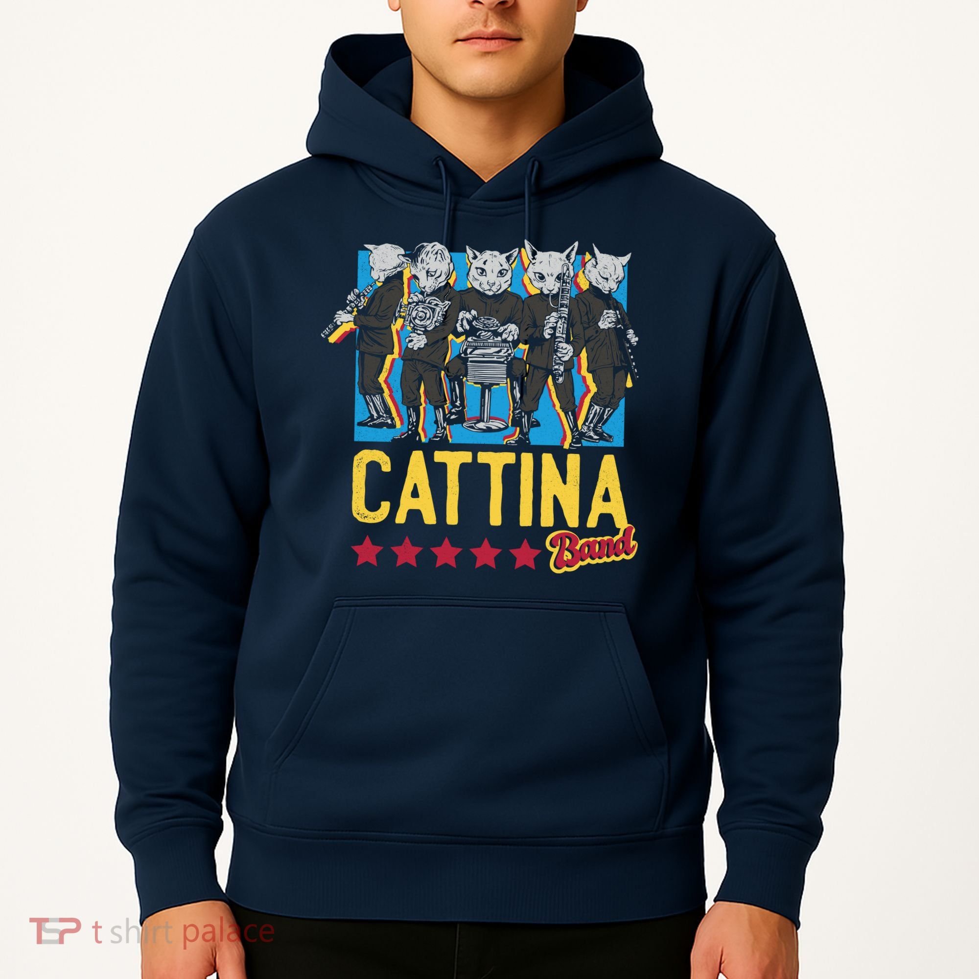 Cattina Band Funny Music Cats Hoodie