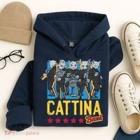 Cattina Band Funny Music Cats Hoodie thumb 4