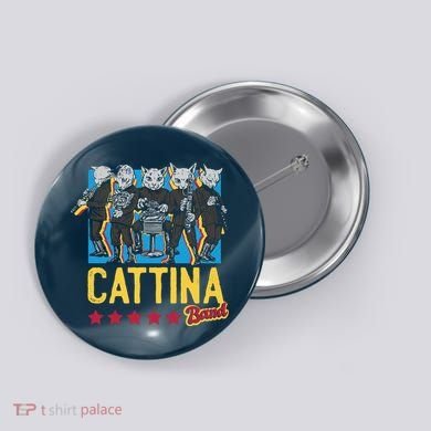 Cattina Band Funny Music Cats Button