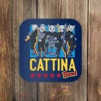 Cattina Band Funny Music Cats Coaster thumb 0