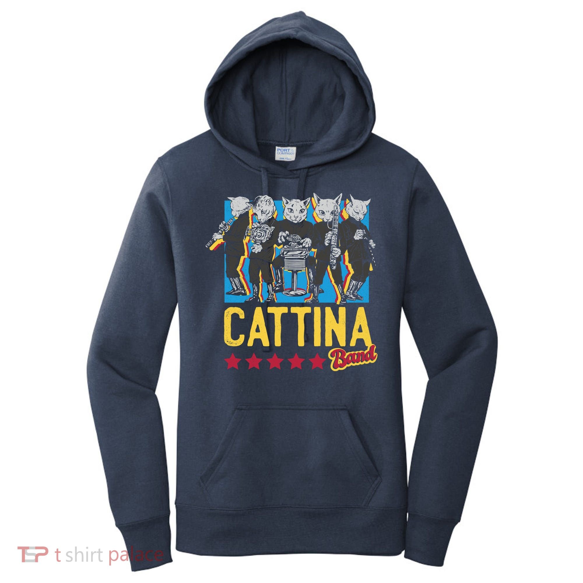 Cattina Band Funny Music Cats Women's Hoodie