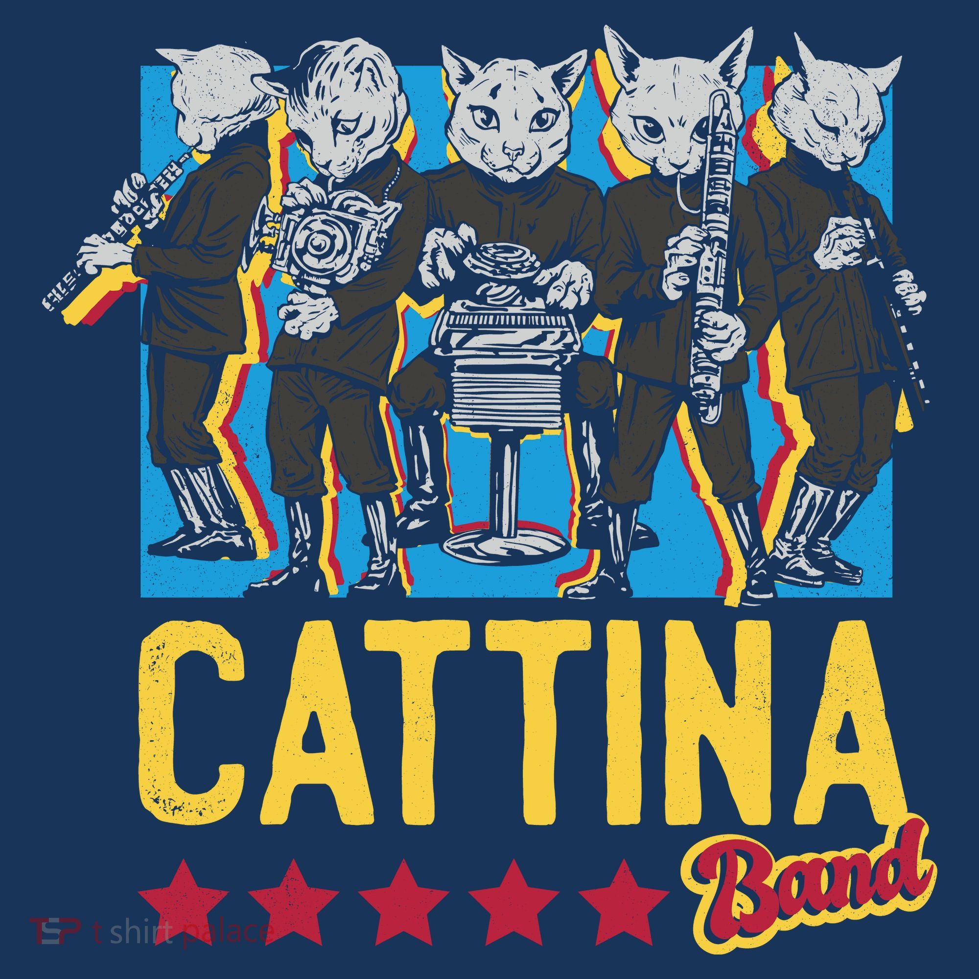Cattina Band Funny Music Cats Women's Tank Top