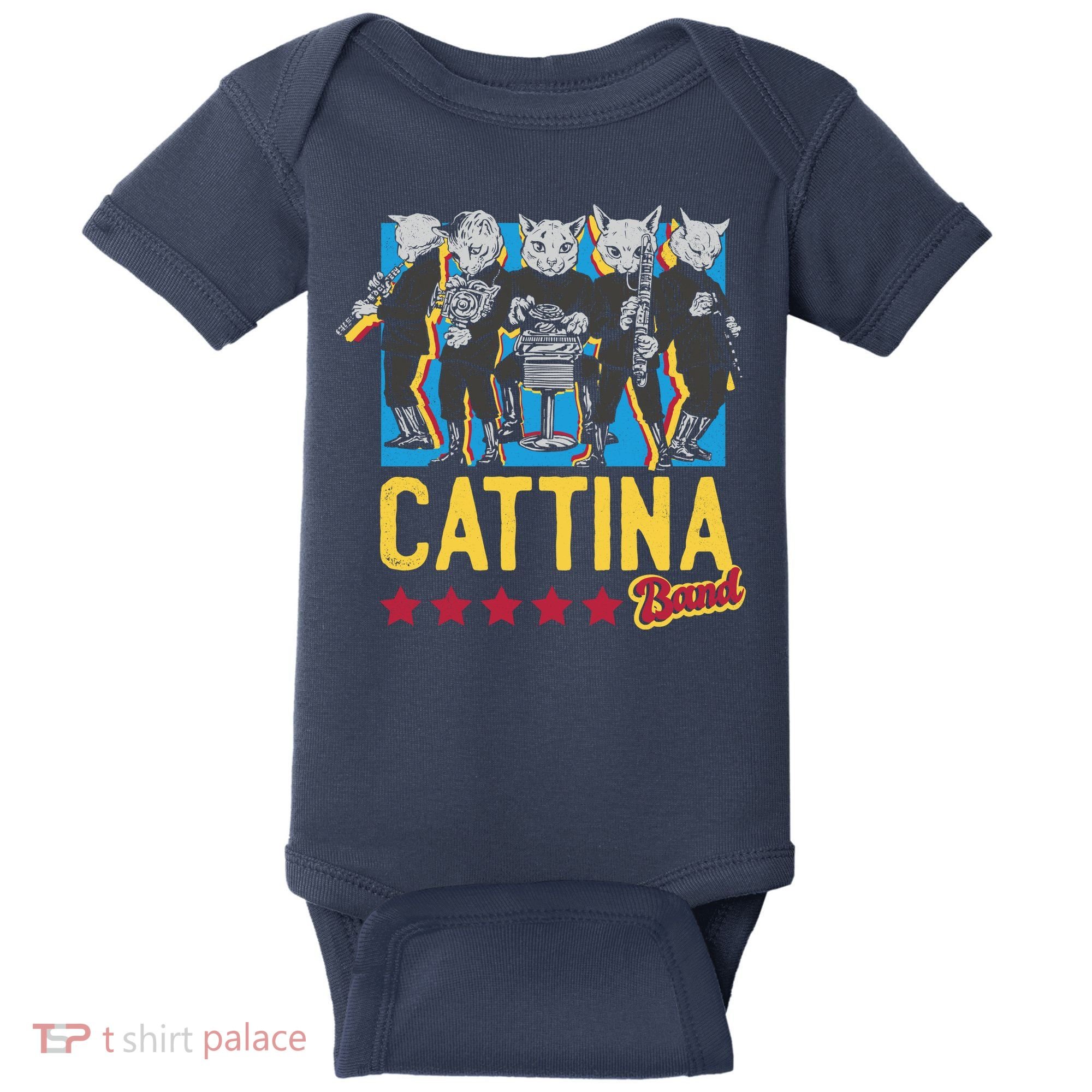 Cattina Band Funny Music Cats Baby Bodysuit