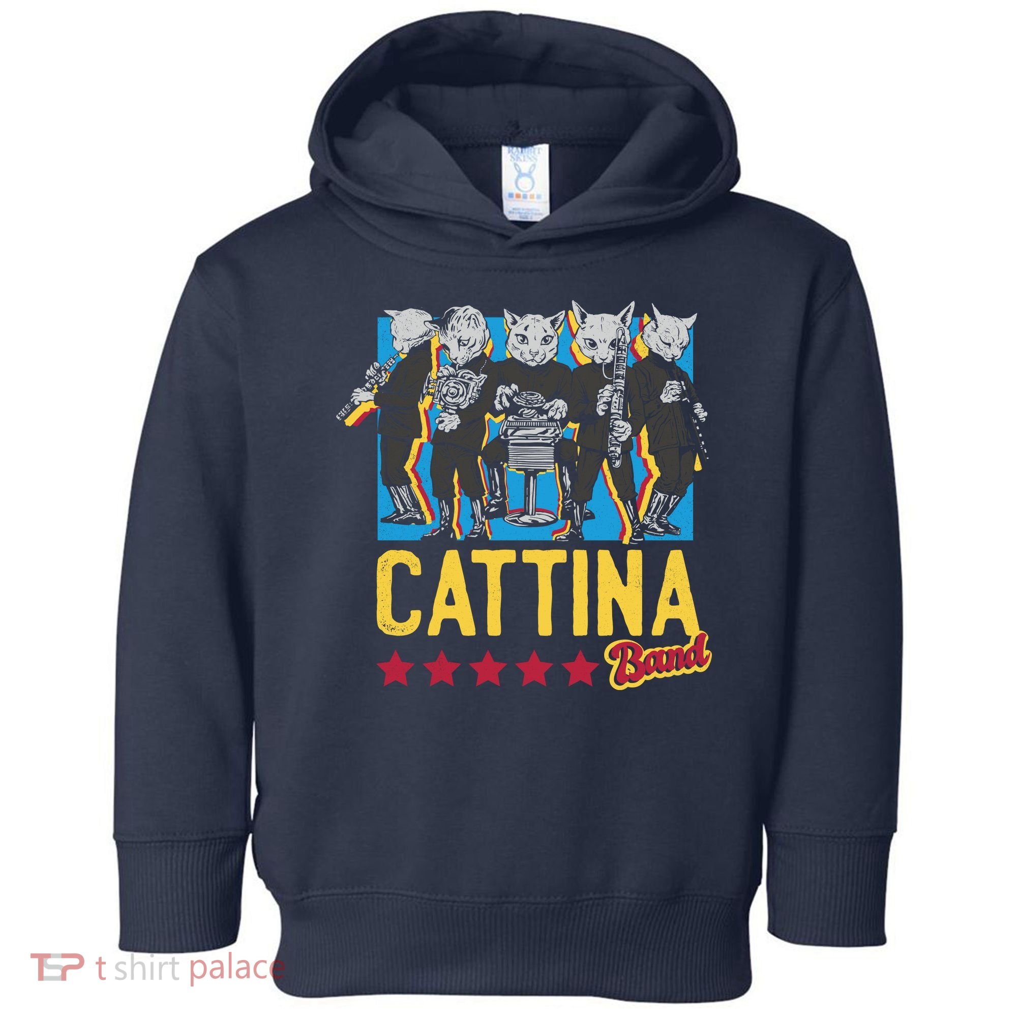 Cattina Band Funny Music Cats Toddler Hoodie