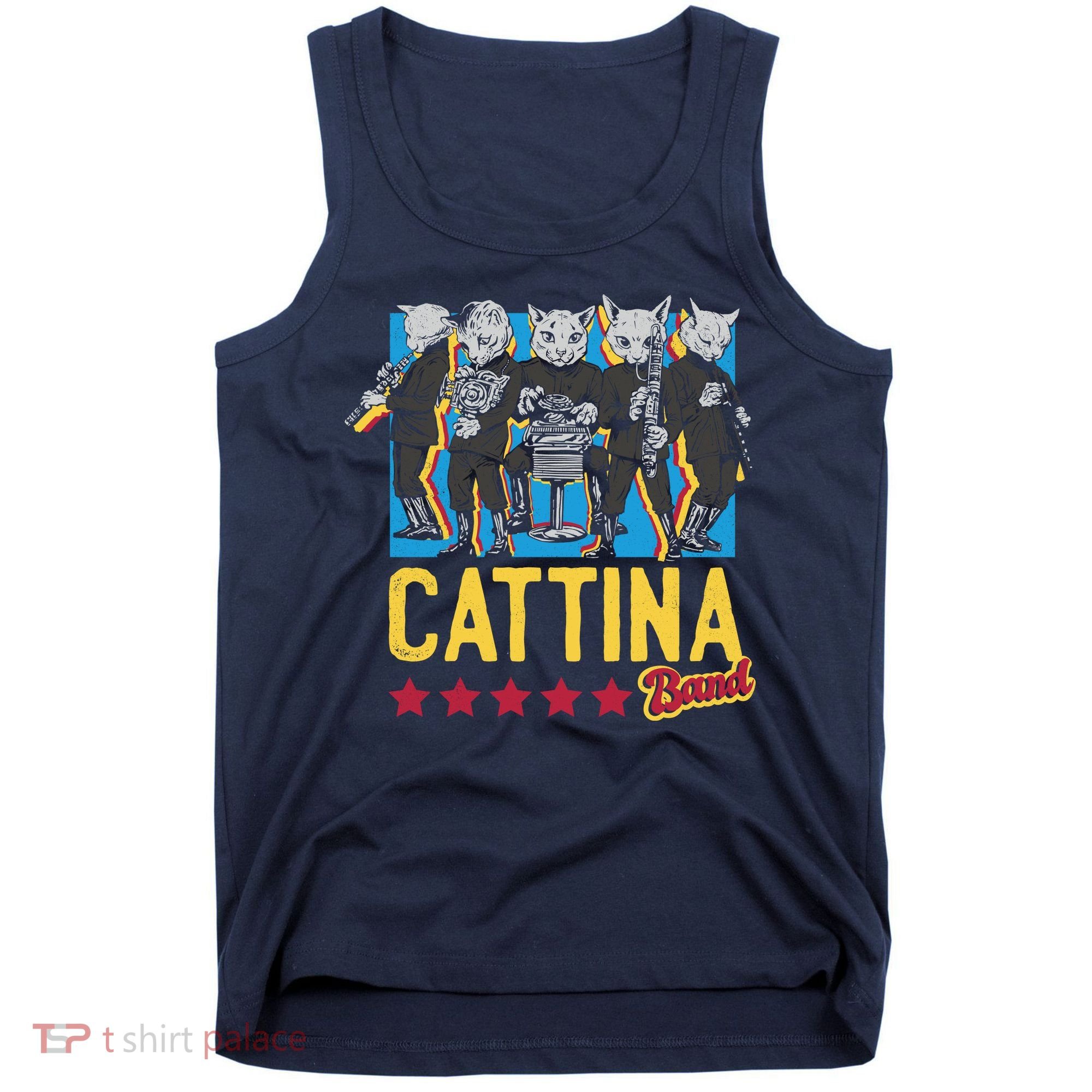 Cattina Band Funny Music Cats Tank Top