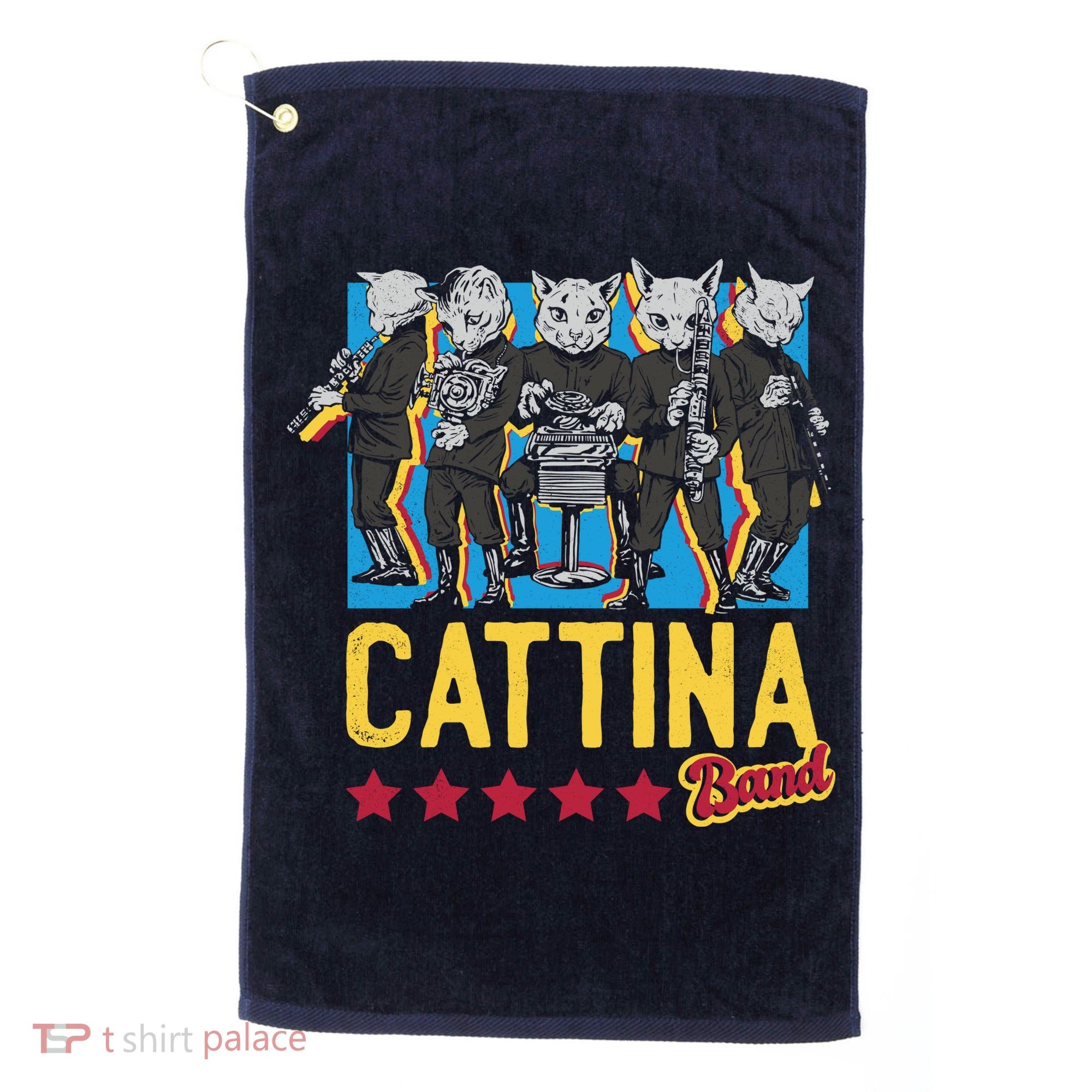 Cattina Band Funny Music Cats Golf Towel