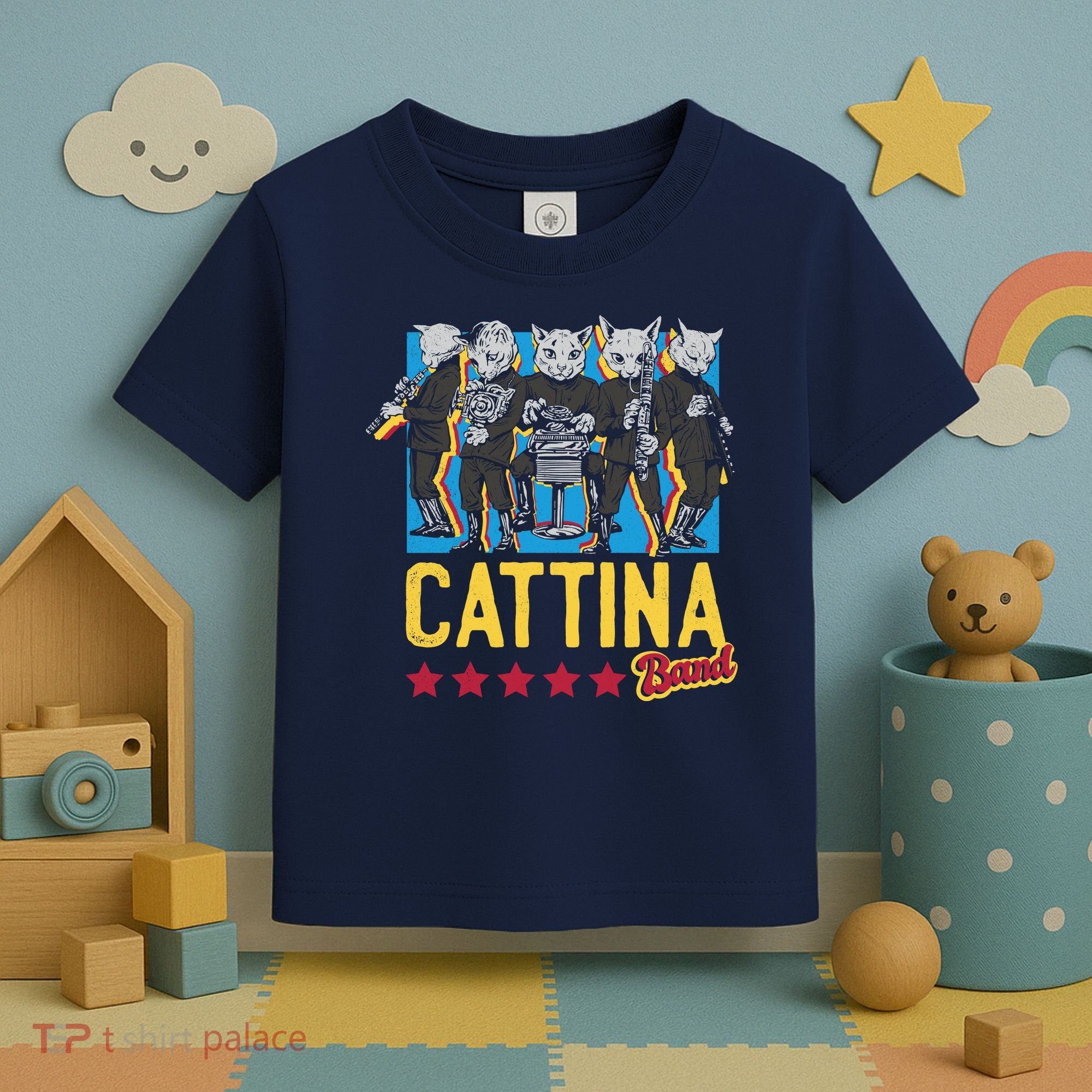 Cattina Band Funny Music Cats Toddler T-Shirt