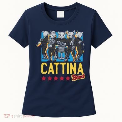 Cattina Band Funny Music Cats Women's T-Shirt