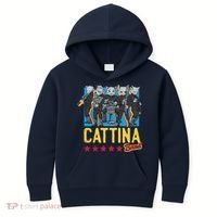 Cattina Band Funny Music Cats Kids Hoodie thumb 0